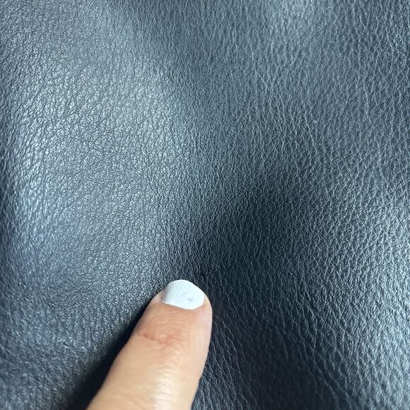 Vegan Leather Three Pocket Zipper Backpack Medium Sized With Adjustable Straps - Picture 6 of 12